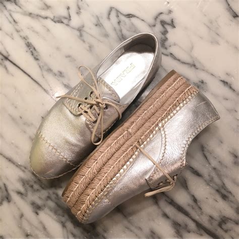 prada silver creepers